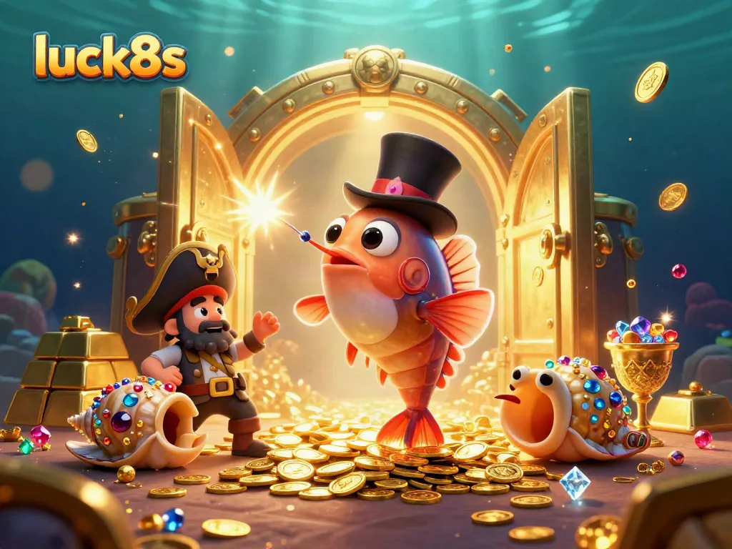 Experience the excitement of luck8s with treasures glimmering from a vibrant underwater scene.