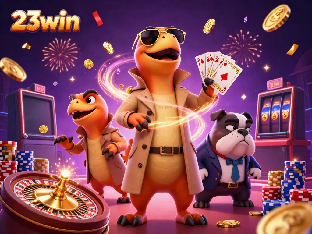 Experience the excitement of 23win with raptors cleverly disguised to access a VIP casino lounge.