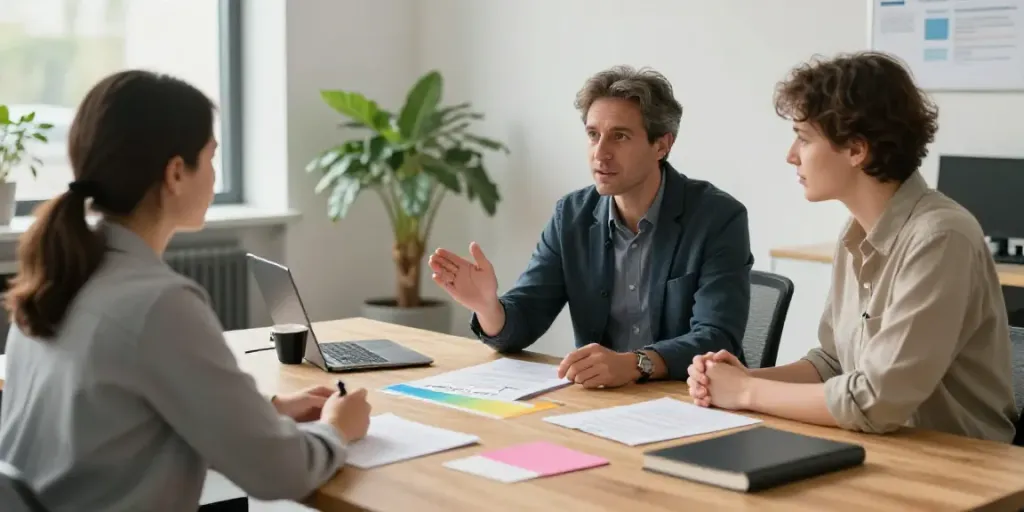 MPU wegen Alkohol counseling session in Hannover with psychologist and client.