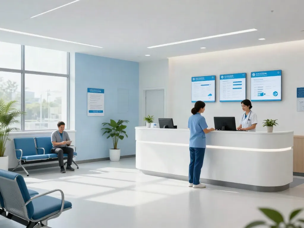 PeRx peptides consultation in a modern healthcare clinic, showcasing patient care and medical services.