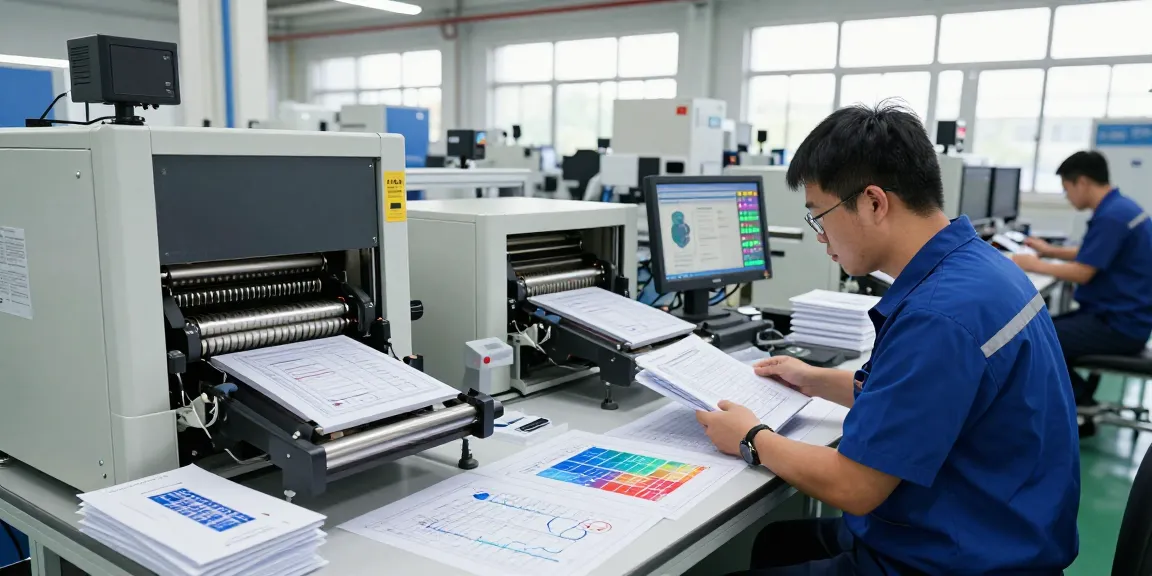 Technician managing customized packaging solutions in a modern manufacturing facility.